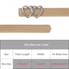 INSPIRE CHIC Women Reversible Faux Leather 0.9" Width Belt with Metal Double Hearts Ring Buckle Belts 1Pc - 4 of 4