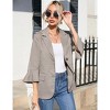 Coolmee Womens 3/4 Flared Sleeve Blazer Casual Open Front Long Sleeve Suit Jackets Business Work Office Blazers - 3 of 4