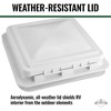 Hike Crew 14" x 14" RV Roof Vent with Dual Fan, Camper & Trailer Sunroof Cover Replacement - 4 of 4