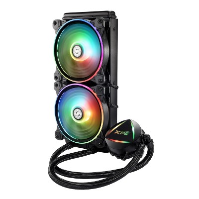 XPG Levante Addressable RGB Liquid AIO CPU Cooler: 240MM Radiator w/ 2x 120MM ARGB Fans