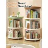 HDZNVF Bookshelf With Wheels, Book Stand, Space Saving Book Shelf, Home Storage, Room Decor Bookcase,Green - 2 of 4