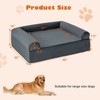 Costway Cooling Gel Dog Bed for Large Dogs with Removable Bolsters & Washable Cover - 2 of 4