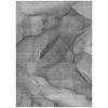 Gray Silver And Charcoal Abstract Washable Indoor Outdoor Area Rug - 4 of 4