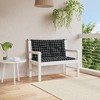 vidaXL Indoor/Outdoor Bench Cushions 2 pcs, Water-Repellent, Black Check Pattern 39.4"x19.7"x2.8" - 2 of 4