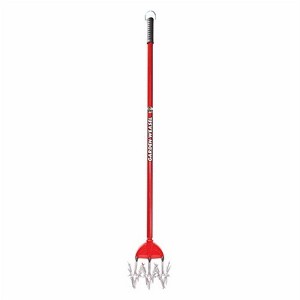 Garden Weasel Cultivator and Tiller, Durable Steel, Detachable Tines, No Bending, Red - 1 of 3