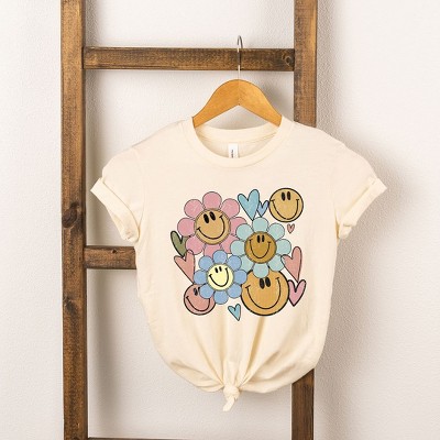 The Juniper Shop Flower Smiley Face Youth Short Sleeve Tee