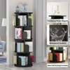 4 Tier Rotating Bookshelf Tower, 360° Kids & Adults Display Spinning Wooden Narrow Bookcase - 4 of 4