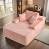 XIZZI 67" Oversized Chaise Lounge Indoor, Upholstered Sofa Bed with Throw Pillows, No Assembly Required, Plush Chair Bed for Living Room - 2 of 4