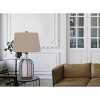 Cal Lighting BO-3124TB 150W 3 Way Morgan Glass Table Lamp with Mesh Guard Design and Taper Drum Linen Shade - 4 of 4