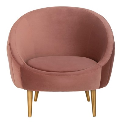 Razia Channel Tufted Tub Chair Dusty Rose - Safavieh