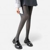Anna-Kaci Women's Ribbed Knit Opaque Tights with Soft Stretch Fabric and Elastic Waistband - 2 of 4