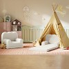 Kids Couch, 2-in-1 Convertible Teddy Fleece Fabric Toddler Sofa Chair, Soft Fold Out Couch Lounge for Kids for Birthday Gift - 2 of 4