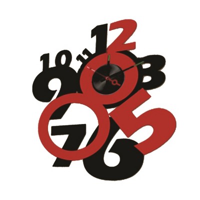 Modern Home Self Adhesive DIY 3D Wall Clock - Crazy Eight
