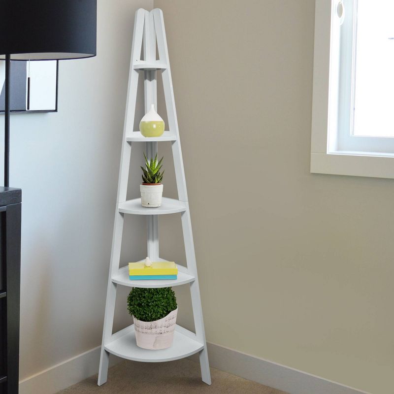 5 Shelf Corner Ladder Bookcase - Flora Home, 6 of 8