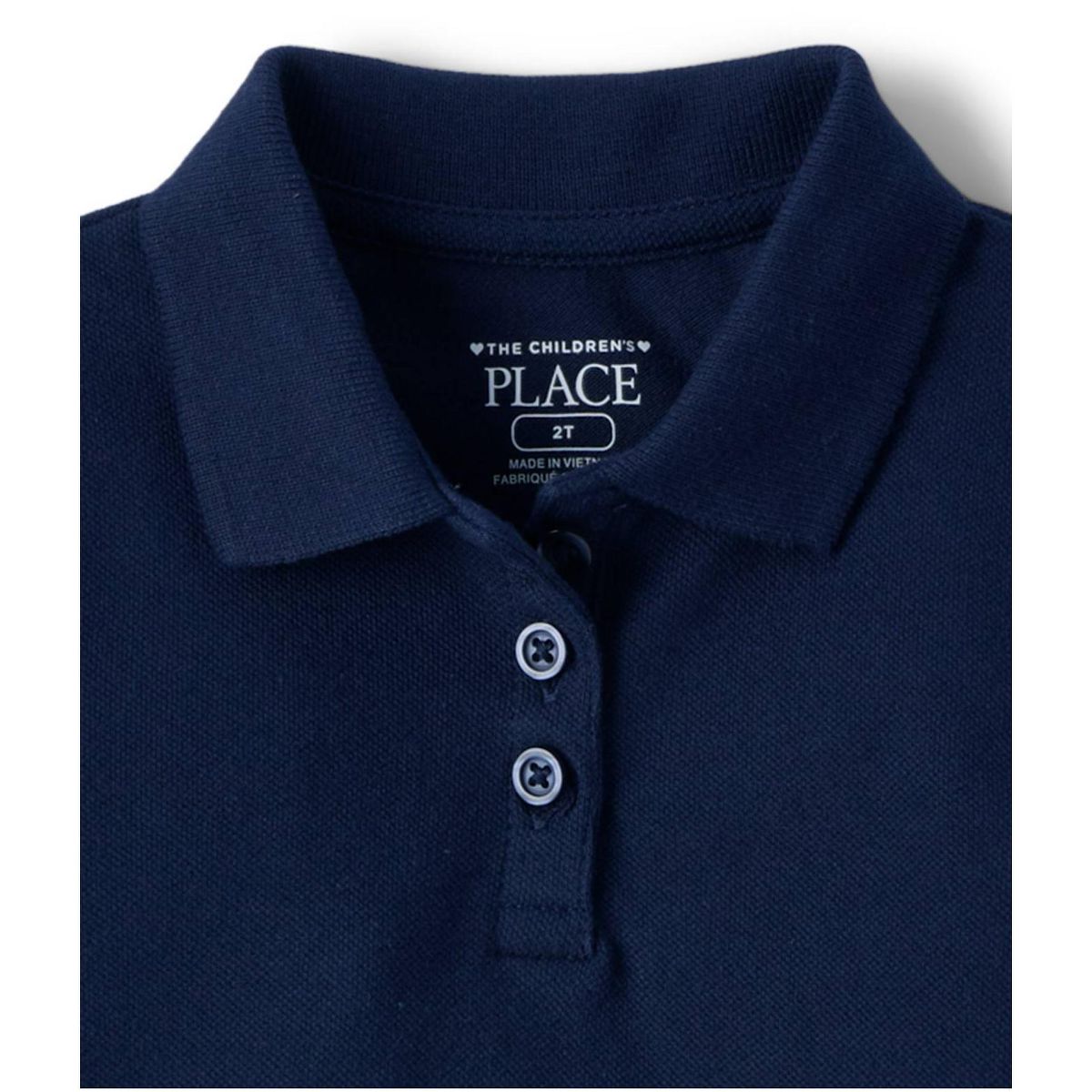 The Children's Place Toddler Girls Uniform Short Sleeve Pique Knit Polo Dress - thumbnail 3