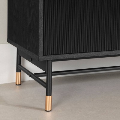 Arlo Black and Gold Mid-Century Modern Sideboard