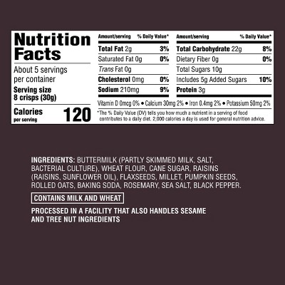 Raisin and Rosemary Mini Artisanal Crisps - 5.3oz - Good & Gather™