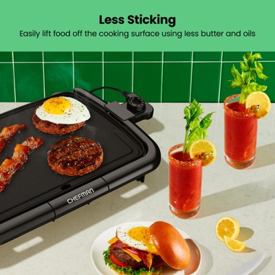 Chefman Black 10" x 16" Electric Griddle with Nonstick Surface
