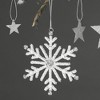 NAYSAYE Party Decoration and Accessories Snowflake Beaded Ornament for Holiday Home Decor, White, 5"*0.25"*5" - 2 of 4