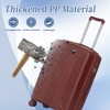 MOONMISS 20"/24"/28" 3 pcs/set in PP Spinner Wheel Luggage, Carry on Suitcase, Matching Color, Combination Lock - 4 of 4