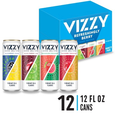 VIZZY Hard Seltzer Refreshingly Berry Variety Pack #2 - 12pk/12 fl oz Slim Cans