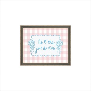 Petal Lane 7"x9" Tu Es Ma Joise De Vivre Gray Brown Skinny - 1 of 4