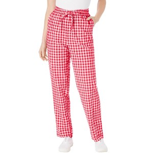 Woman Within Plus Size Tall Seersucker Pant - 1 of 4