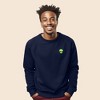 Dalix Alien Embroidered Fleece Crewneck Long Sleeve Sweatshirt Mens - 2 of 4