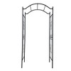 Aghana Digitals Black Iron Garden Arch with Powder-Coated Finish - 7.5ft Weather-Resistant Trellis - 3 of 4