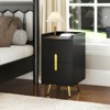 Tangkula 2PCS Nightstand w/ Charging Station Home Bedside Sofa Side Tables w/ 2 Drawers - 4 of 4
