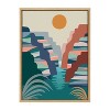 Kate & Laurel All Things Decor Sylvie Grand Canyon Framed Wall Art by Rachel Lee Natural Colorful Grand Canyon Illustration Art - 2 of 4