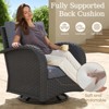 Layinsun 5 Pieces Wicker Patio Furniture Set, Luxury Outdoor Conversation Set with High Back Swivel Rocker Chairs - 2 of 4