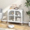 NicBex 31.5" Metal Sideboard,Kitchen Storage Cabinets with Adjustable Shelves and 2 Glass Doors for Kitchen, Living room, and Dining Room,White - 2 of 4