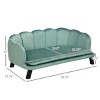 38" Velvet Dog Sofa with Soft Foam Cushion And Wooden Legs,Stylish Pet Couch Bed for Medium And Large Dogs–LAOTIES - 3 of 4