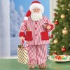 Collections Etc Pajama Party Santa Collectible Christmas Figurine 5.75 X 3 X 11.75 Red - 2 of 2