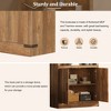 4-Tier Bookshelf Bookcase Storage Rack Display Stand with LED Light, Storage Cabinet with Adjustable Shelves, Walnut, Retro Farmhouse - ModernLuxe - 4 of 4