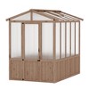 8x13FT Greenhouse Kit with Pergola, Wooden Greenhouse with Cedar Frame, Greenhouses with Roof Vent, Wood and Polycarbonate Walk-in Greenhouses - 4 of 4