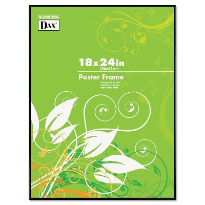 Dax Coloredge Poster Frame Clear Plastic Window 18 x 24 Black N16018BT