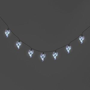 20ct LED Battery Operated Iridescent Ghost Halloween Indoor Outdoor Novelty String Lights Black/White - Hyde and EEK! Boutique™ - 1 of 4