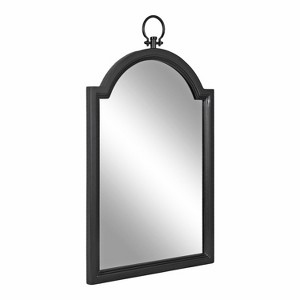 Kate & Laurel All Things Decor 18"x30" Ohara Arch Wall Mirror Black : Traditional Style, Rounded Top, Wall Mounted - 1 of 4