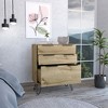Depot E-Shop Light Dresser 35"H, 30"W, Three Drawers, Superior Top, Hairpin Legs - 2 of 4