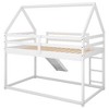 Kumasinova Twin-Over-Twin House Bunk Bed with Slide & Ladder – Pitched Roof, Solid Pine Wood Bed Frame with Full-Length Guardrails for Kids' Bedroom - 4 of 4