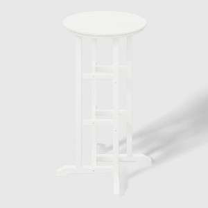 WestinTrends Malibu 42" All Weather HDPE Outdoor Patio Bar Height Bistro Table - Round - 1 of 4