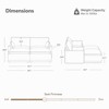 Spruce & Spring Modular Couch Oversized Sectional Sofa for Living Room, Taupe-Bed - 4 of 4