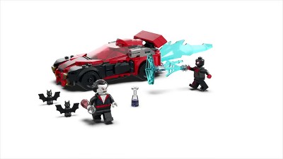 LEGO 76244 Marvel Miles Morales vs. Morbius, Jouet de Construction Spider- Man, avec Voiture de Course