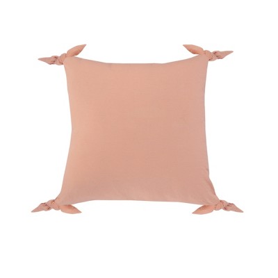 HomeRoots 20" X 20" Blush Pink 100% Cotton Zippered Pillow