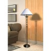 63" Traditional Metal Floor Lamp with Unique Etched Base Silver - Ore International - image 2 of 3