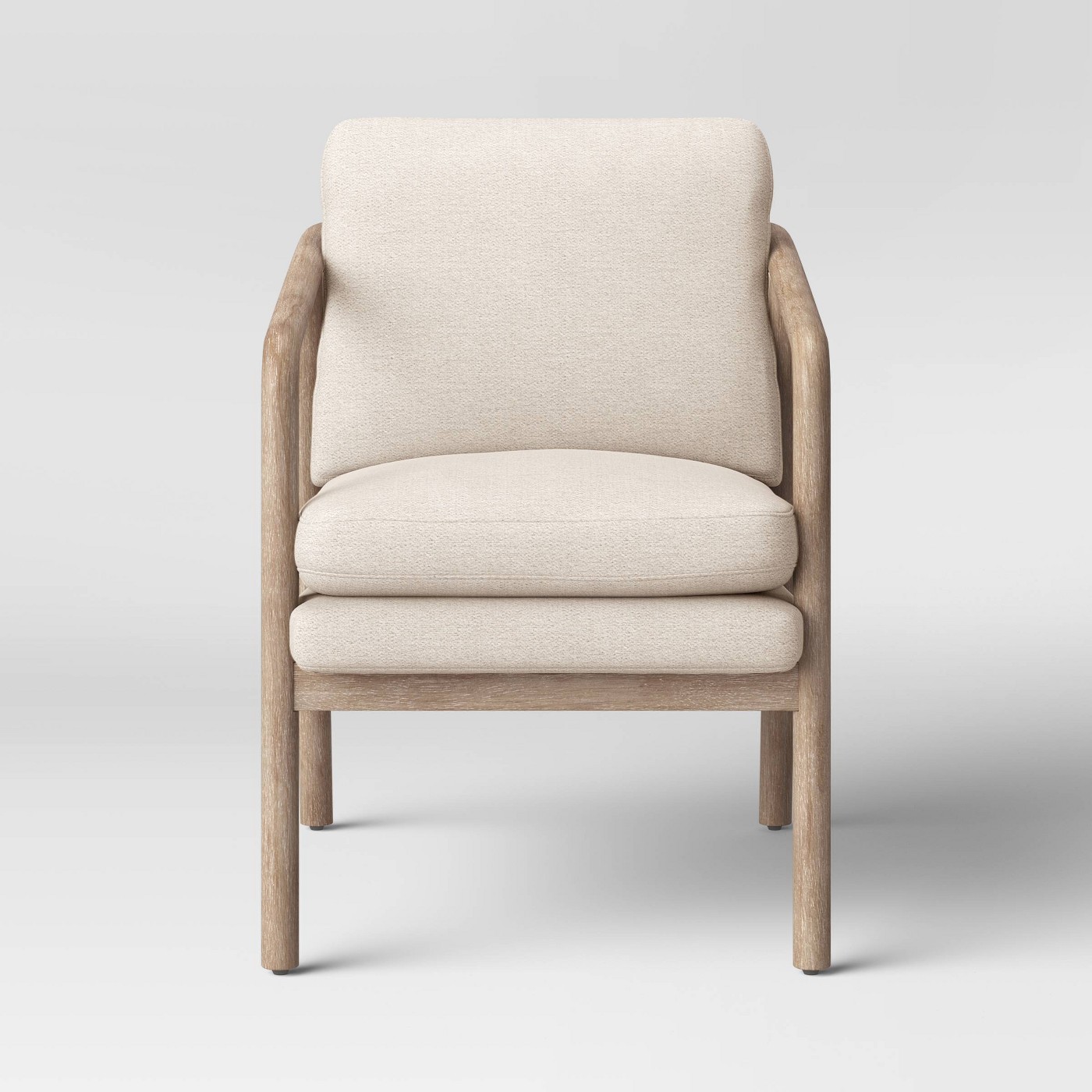 Tufeld Wood Armchair Beige by Threshold