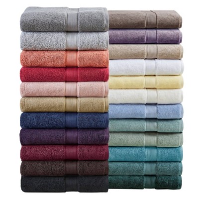8pc Cotton Bath Towel Set Silver : Target