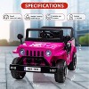 Ride On Car,12V Electric Car for Kids with Remote Control, MP3, LED Headlights, 2 Motors, Ride On Toys for Boys Girls - 2 of 4